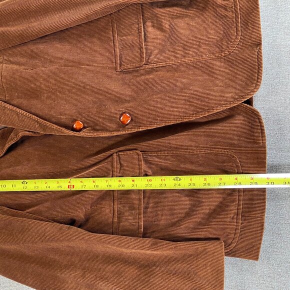Jonathan Edwards Two Button Corduroy Blazer Men's 42R Brown Top - Picture 10 of 13